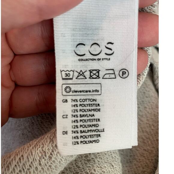 COS Shimmery pink short sleeves t-shirt mini dress size Medium - Picture 4 of 14